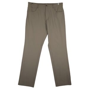 FJ FootJoy Athletic Fit‎ Golf Pants Mens W35 L32 Lightweight Beige Tan